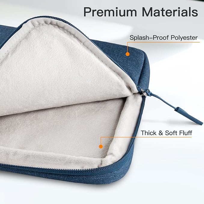 JETech Laptop Sleeve for 13-14Inch MacBook Neo (A18 Pro), MacBook Air/Pro (M1-M5) 2020-2026, 13-13.6 Inch Notebook, Waterproof Shock Resistant Bag Case with Accessory Pocket (Navy)