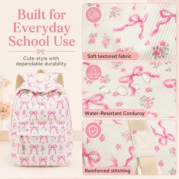 BTOOP School Backpacks for Teen Girls Bookbags Lightweight Kids Backpack School Bags Set with Lunch Box Pencil Case