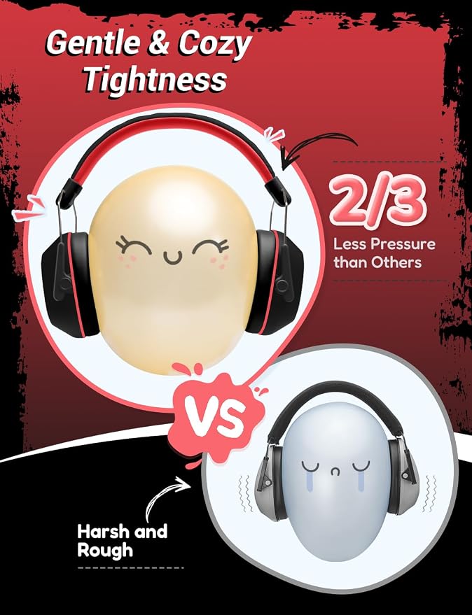 iClever Noise Cancelling Headphones for Kids Adults, SNR 29dB Safety Noise Reduction Ear Muffs for Autism Sensory &Concentration Aid, Ear Hearing Protection for Fireworks/Event/Monster Jam/Concert