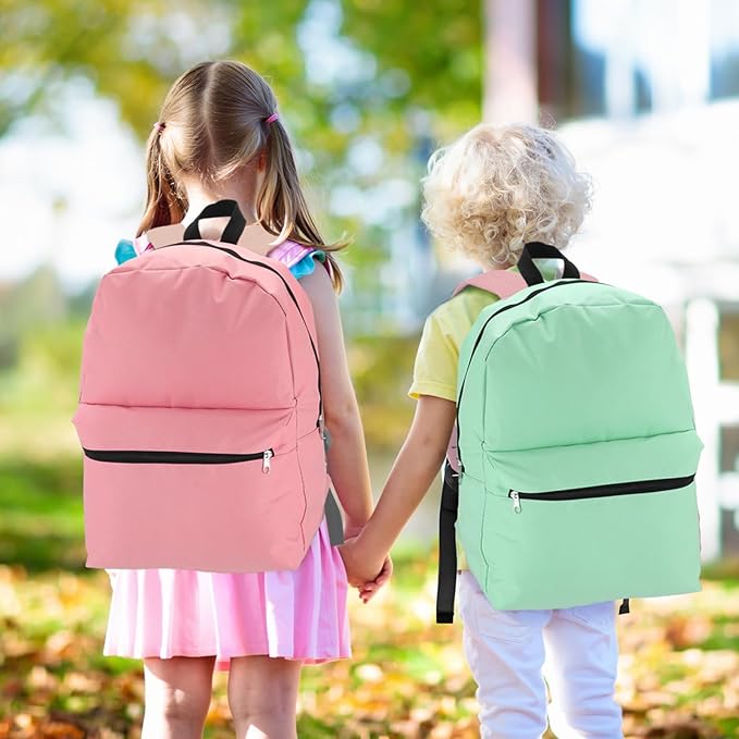Silkfly 24 Pack 17'' Backpacks Bulk with 24 Stationery Supply Sets, Bookbags and Writing Accessories Kit for Donation(Pastel)