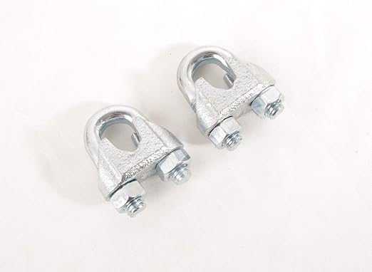 Wire Rope Clamp 3/8 inch 10 Pack Zinc Plated - Wire Rope Clip - Wire Cable Clamps