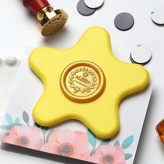 Flower Initial Alphabet B & Eucalyptus Wax Seal Stamp Kit with 2 Brass Head Electric Wax Seal Warmer & 600 Sealing Beads Ideal for Wedding Invitations Gift Wrapping Christmas (Floral B Kit)