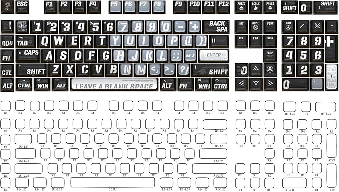PBT Pudding Keycaps, Theme, 118 Keys Sublimation Keycap Set, ASA Profile Custom Keycaps for Cherry Gateron MX Switch Mechanical Keyboard (Gradient Cyan) (Black ash)