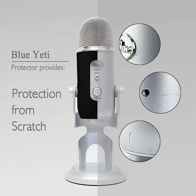 YOUSHARES Blue Yeti Protector - Full Protection Silicon Cover for Yeti & Yeti Pro Microphone (Blackout)