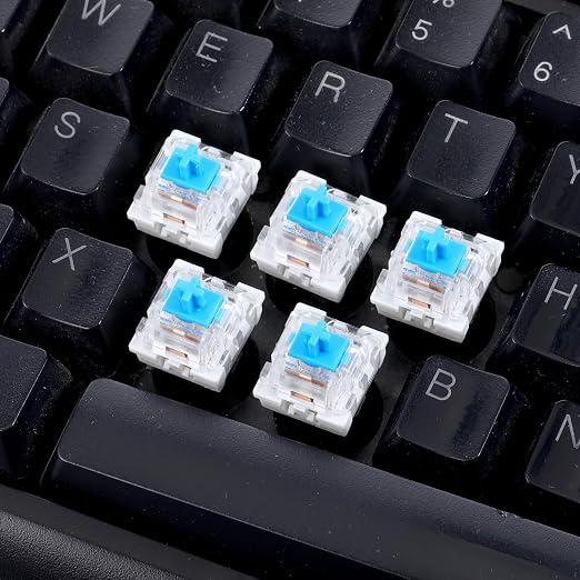 50 PCS Mechanical Keyboard Switches Keyboard Clicker 3 Pin Blue Switch Replacement Keyboards Keys