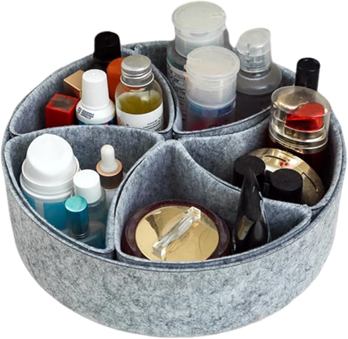 Felt Drawer Organizer, Storage Divider Bins, Desk Organization Tray | Soft Catchall Vanity Container, Drawer Storage Box for Office Gadgets Jewelry Accessories Home Bedroom Supplies
