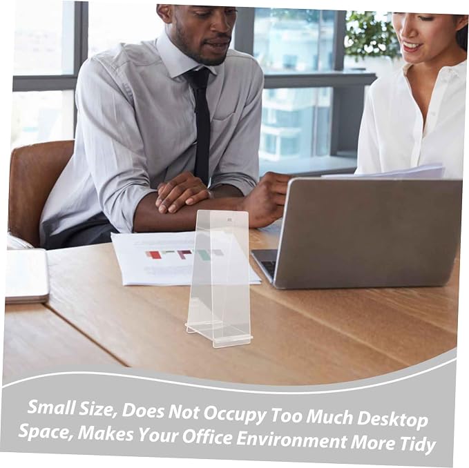 Happyyami Desk Calendar Stand Acrylic Flip Calendar Holder Organizer Rack for Wall or Tabletop Modern Design