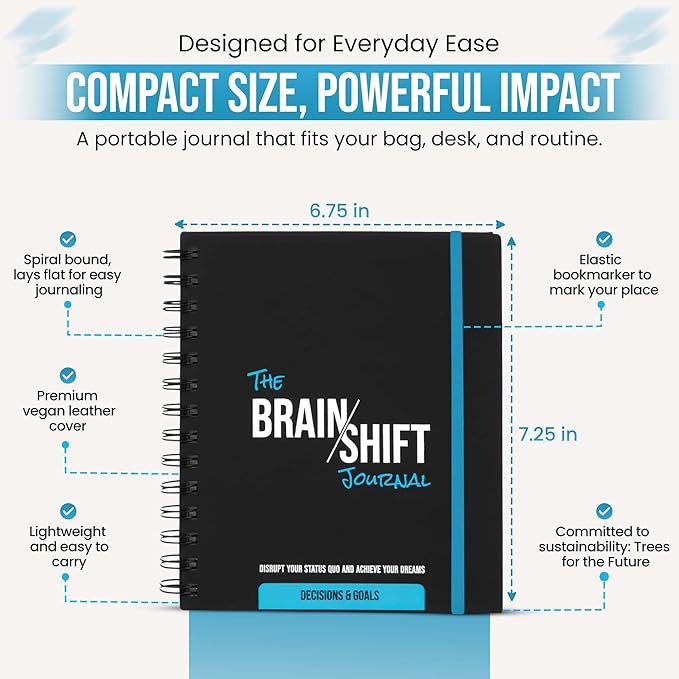 The Behavior Shift Brain Shift Journal: Decisions & Goals - Productivity Planner with Guided Prompts for Personal growth, Goal & Decisions - Gratitude & Manifestation journal -13 Week Self Care Tool