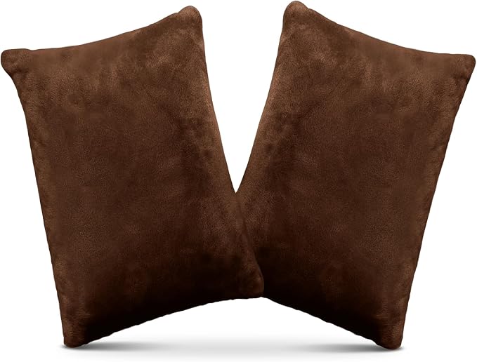 1 MIDDLE ONE 2 Pack Small Pillow, Memory Foam Mini Pillow 11 X 7 Inches for Travel, Sleeping, Nap and Neck, Knee, Lumbar Support, Tiny Cushion for Pet, Dogs (Brown)