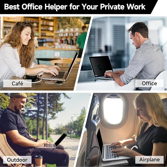 15.6 Inch 16:10 Laptop Privacy Screen Filter, Anti Blue Light Glare & Anti Scratch Computer Privacy Shield for 15" with 1920x1200 Aspect Ratio Laptop