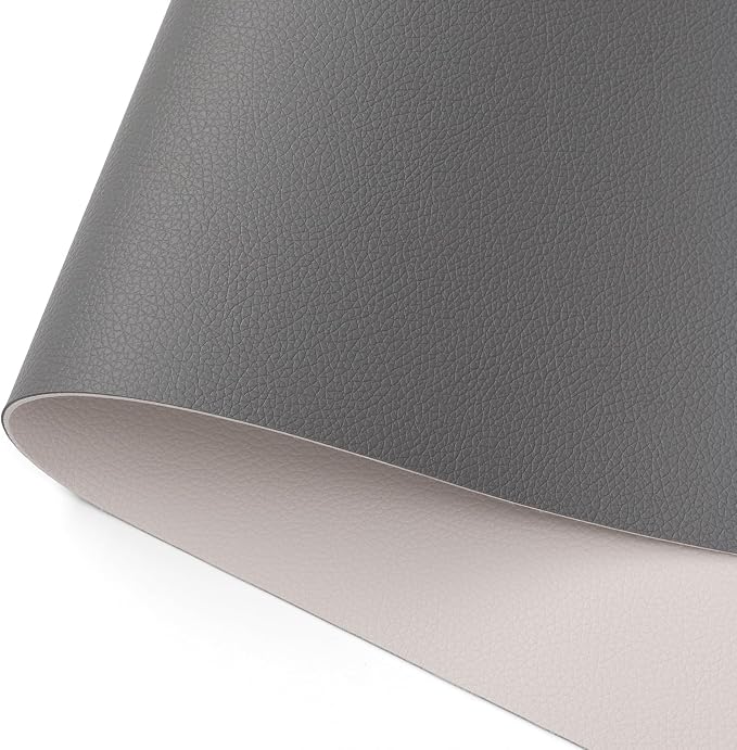 Dual Sided Desk Pad Faux Leather Desk Mat Large Mouse Pad | Desk Pad Protector Non-Slip Waterproof Desk Mouse Pad for Writing Desk, Office, Home(White Gray 31.5"X15.7")