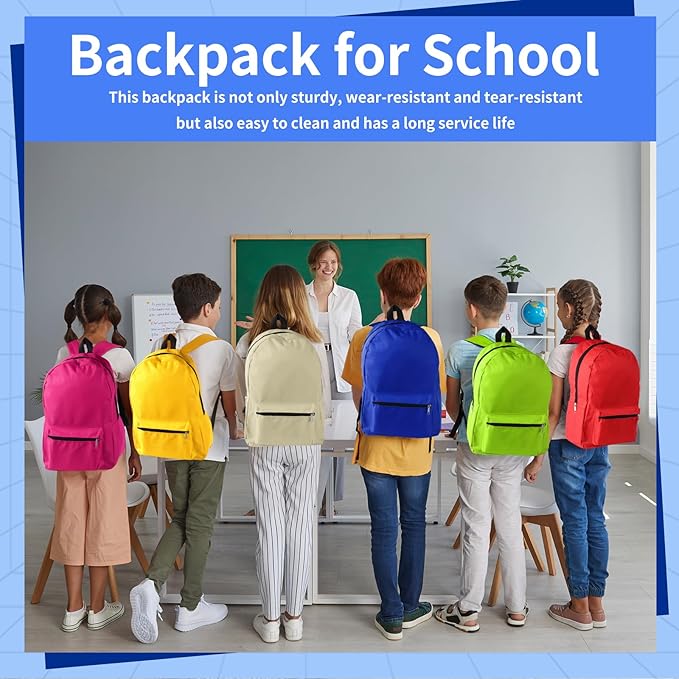 12 Set Bulk Backpacks with School Supply Kit 17 Inch Book Bags in Bulk and Back to School Supplies Stationery Kit for Kids Boy
