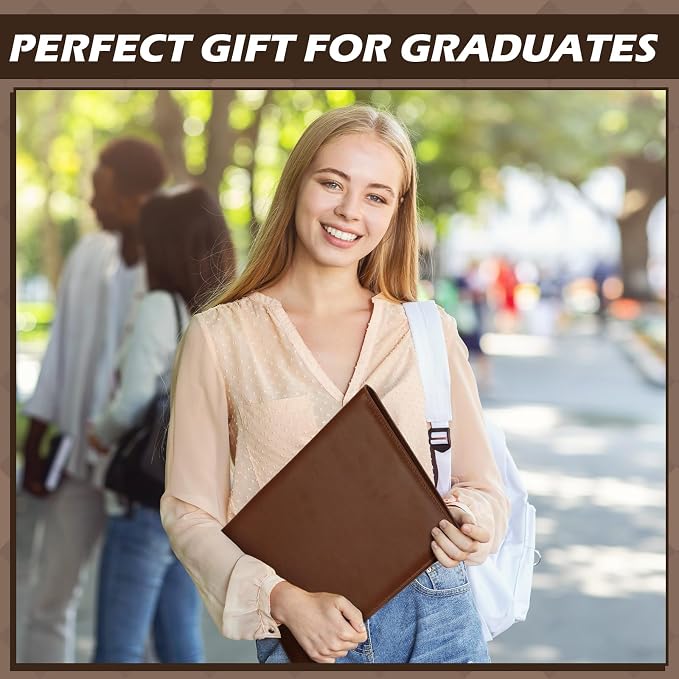 Fuyoooo 6 Pcs Bulk Professional Padfolio with Clipboard Leather Portfolio Folder Binder Legal Pad Holder for A4 Letter Size Notepad Resume Ideal Organizer for Business Office Conference (Brown)