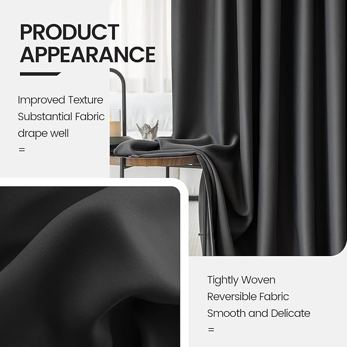 Floor to Ceiling Curtains for Wall Ceiling Mount Track, Blackout Privacy Room Divider for Ceiling Track System or Rod with Hooks, Room Separator Extra Wide, 100W x 120L, 1 Panel