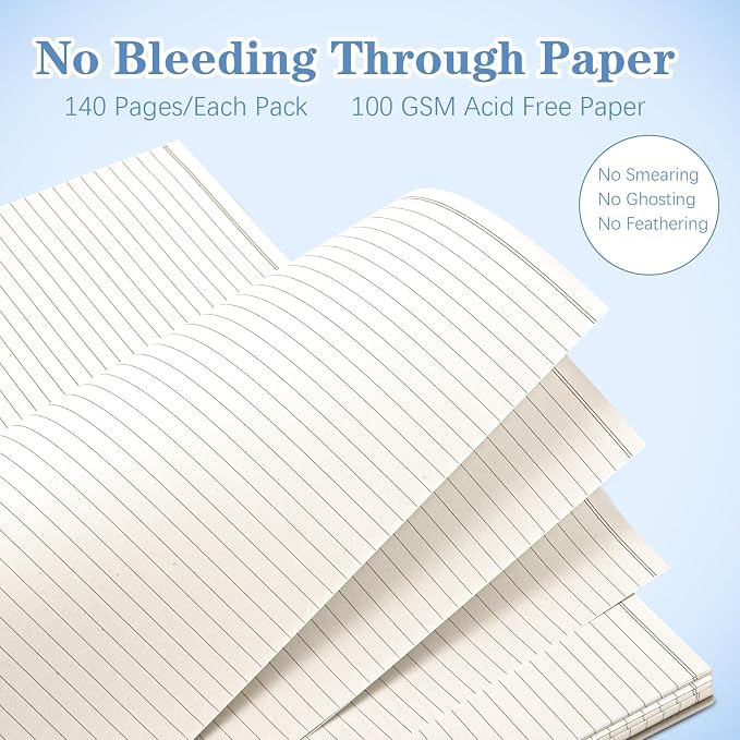 Spiral Notebook, Wide Ruled Notebook Journal, 4 Pack B5 Lined Notebooks for Work, School, Notes Taking , 8" x 10" Large Subject Notebook, 560 Thick Paper, 24pcs Index Tabs, Assorted Pastel Notebook