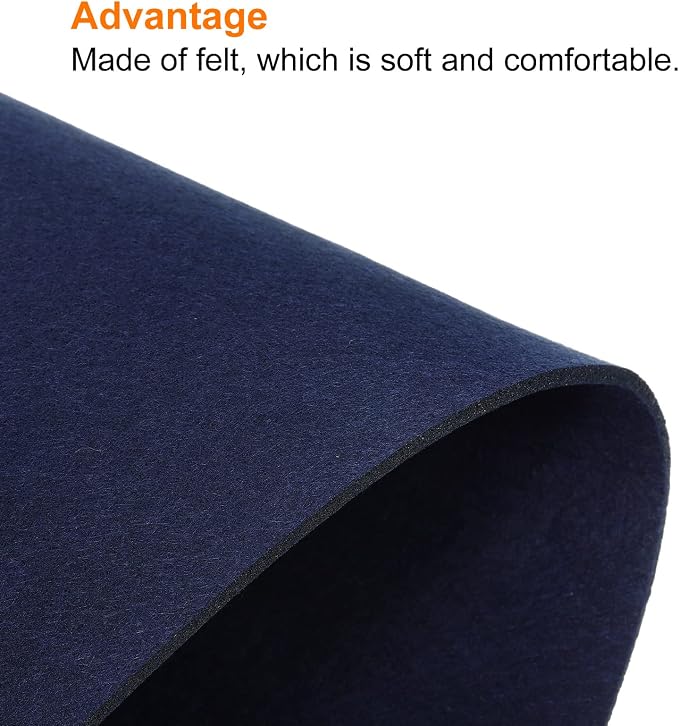 PATIKIL 24"x12" Desk Mat Protector, Felt Dual Side Mouse Pad Writing Mat for Office Home, Blue