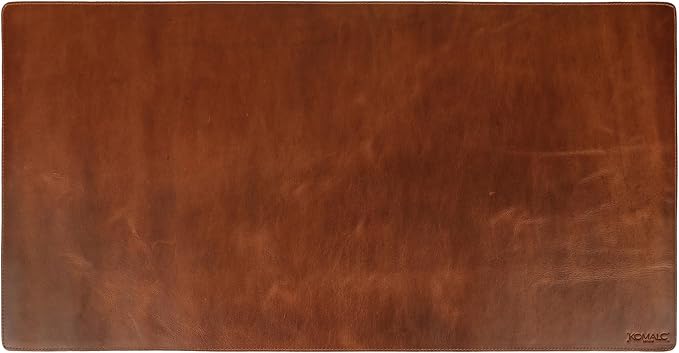 Premium Buffalo Leather Desk Mat Set – 31" x 15" Large Office Desk Pad with Organizer Tray & Coasters, Non-Slip Workspace Protector, Elegant Desk Accessories for Home Office & Professionals