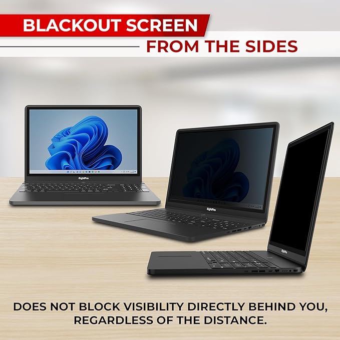 SightPro 13.3 Inch 16:9 Laptop Privacy Screen Filter - Computer Monitor Privacy Shield and Protector - High Clarity