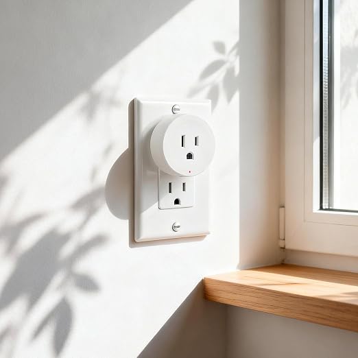 NineLeaf 4 Plug-in Light Switches with 1 Remote, Wireless Remote Control Light Switch with Wall Switch, 15A/1500W, TUV Listed, No Wiring, 500ft RF, Remote Control Outlet for Lamps,Household