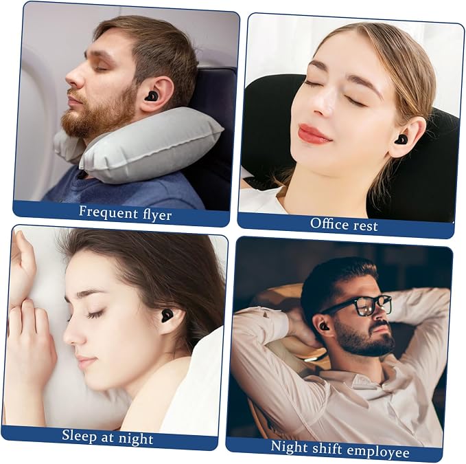 VALICLUD Silicone Noise Blocking Reusable with Tips Comfortable Soft Hearing Protection Travel Noise Cancelling for Study Work