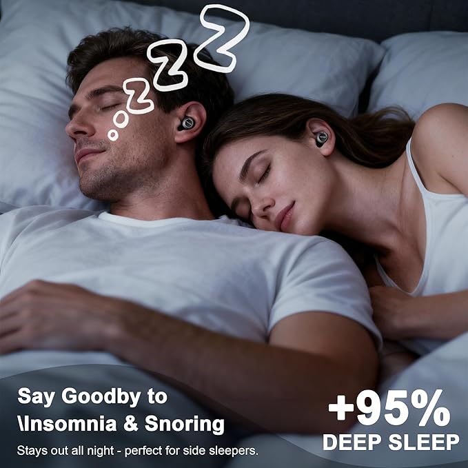 TECKNET Ear Plugs for Sleeping Noise Cancelling - 3 Adjustable Levels Noise Earplugs with 8 EarTips, 20dB (SNR) Reduction, Reusable Soft Silicone Earplugs for Focus, Work, Travel, Concert