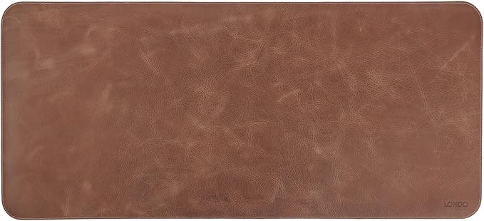 Londo Top Grain Leather Extended Mouse Pad – Large Desk Mat for Office & Gaming, Smooth Writing Surface, Non-Slip Base, Durable & Stylish Workspace Accessory
