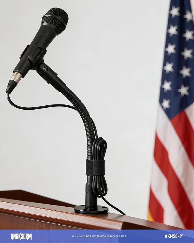 6-INCH Heavy-Duty Microphone Flexible Gooseneck Hose Arm - Mic Stand Mount Extension Tubes with Universal 5/8-27" Thread