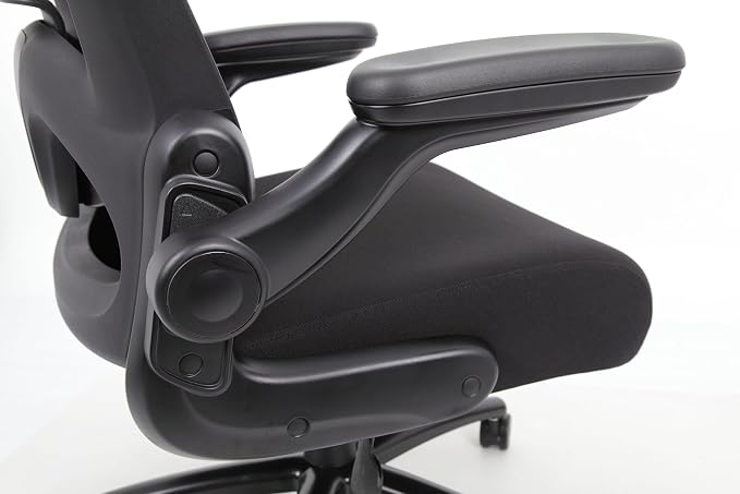Boss Office Products Heavy Duty Flip Arm Mesh Task Chair 400-lb. Weight Capacity in Black
