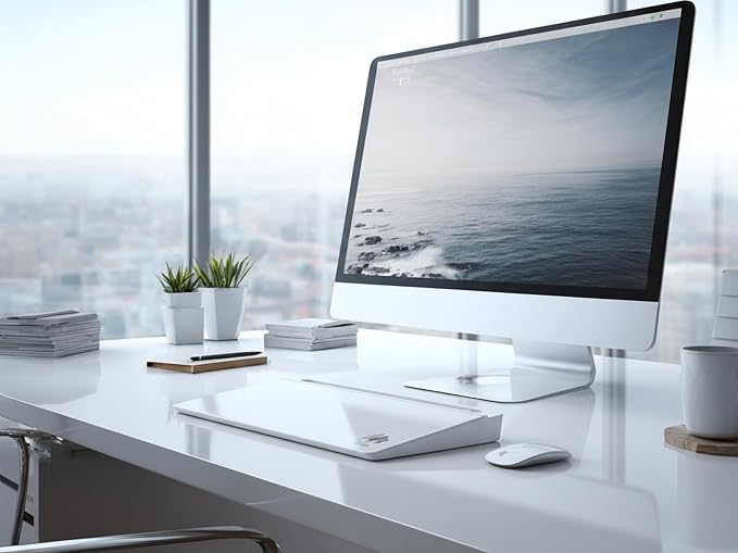 Small Desktop Whiteboard, Glass Dry Erase Board Computer Keyboard Stand Surface Pad with Drawer, Desk Organizer with Accessories for Office, Home, School, to-Do List Board