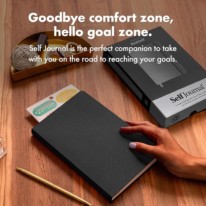 BestSelf 13-Week Self Journal & Goal Planner – Undated Daily ADHD-Friendly Journal for Men & Women | Productivity, Gratitude, Reflection & Habit Tracker | 2026 Life Organizer with Prompts, Black