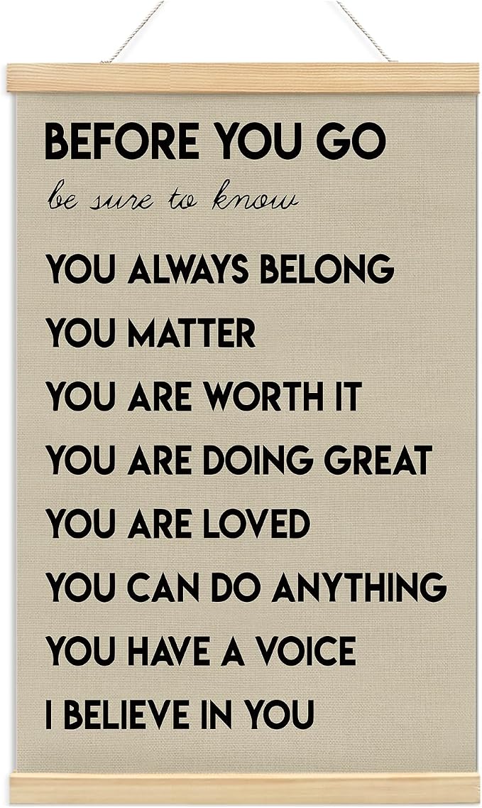 foedor Mental Health Posters,Positive Affirmations Wall Sign Decor Posters for Health Office,Inspirational Wall Art for Office Bedroom Kids Playroom Wall Decor,16x24 Inch