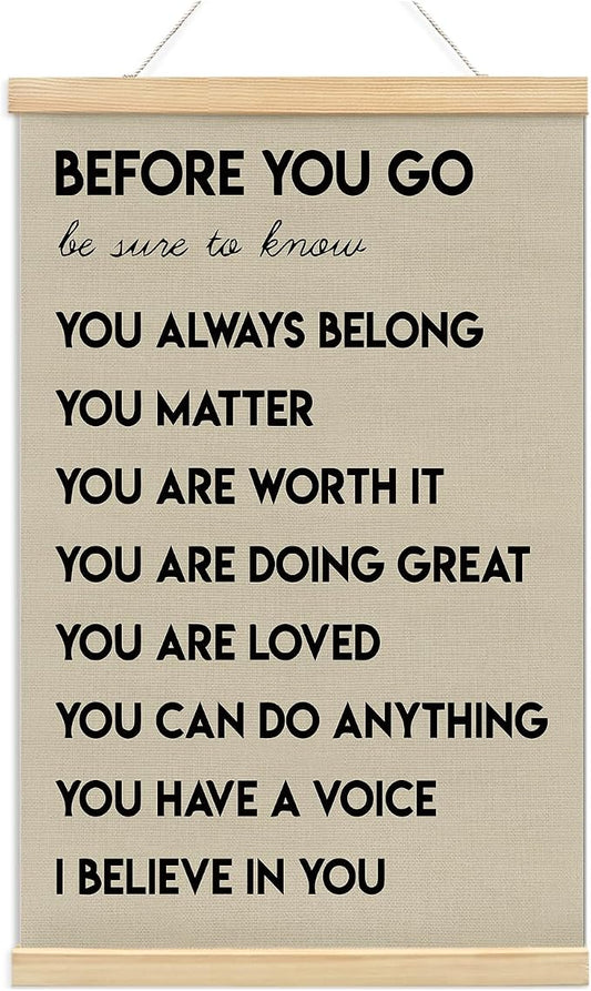 foedor Mental Health Posters,Positive Affirmations Wall Sign Decor Posters for Health Office,Inspirational Wall Art for Office Bedroom Kids Playroom Wall Decor,16x24 Inch