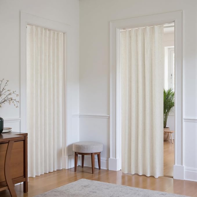 KOUFALL Thermal Curtains for Summer Heat Living Room, Blocking Insulated 78 Inch Curtains By Size Linen Blackout Insulating Curtains to Keep Heat Out