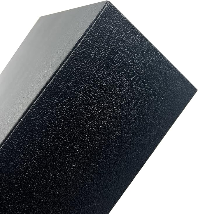 UnionBasic Magazine File Holder, Leatherette Desktop Document Organizer, Home Office Paper Holder File Storage Literature Sorter, Black