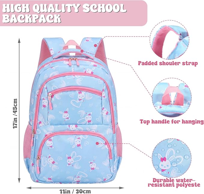 Maitys 6 Pack 17'' Bulk Backpacks with Supplies Kit, Bookbags for Donation Charities (Printed Color,Graffiti)