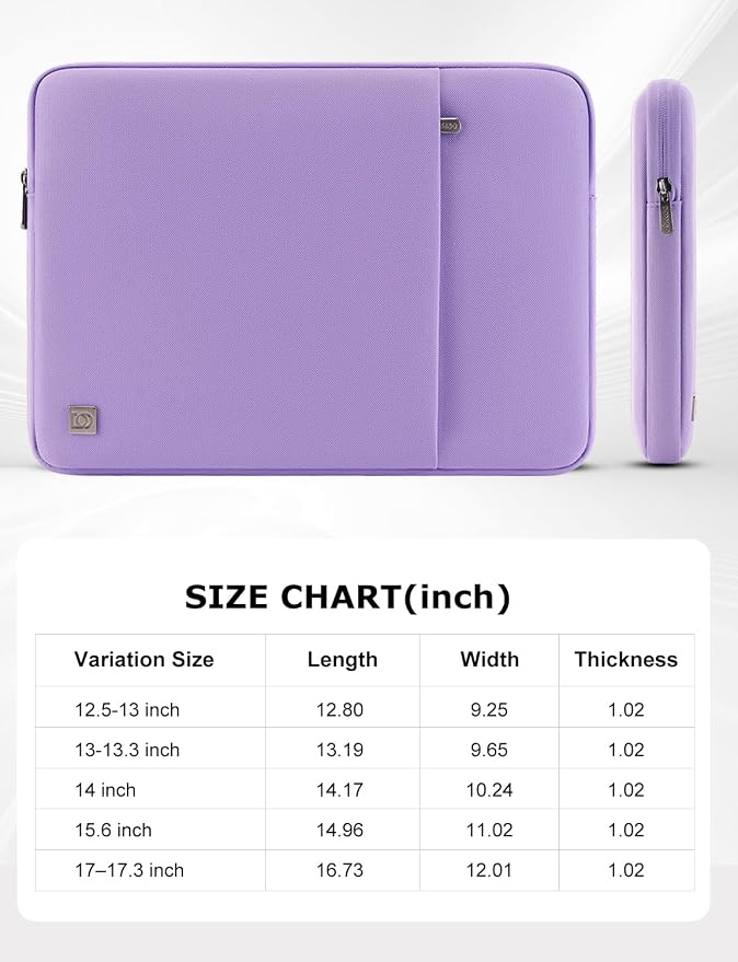 DOMISO Laptop Case Sleeve Cover Bag for 13 inch MacBook Air M5(2026) M4 M3 M2 M1,Fits 13" MacBook Neo A18,MacBook Pro M2/M1,Compatible with 13 inch HP Dell ASUS Lenovo Notebook,Purple