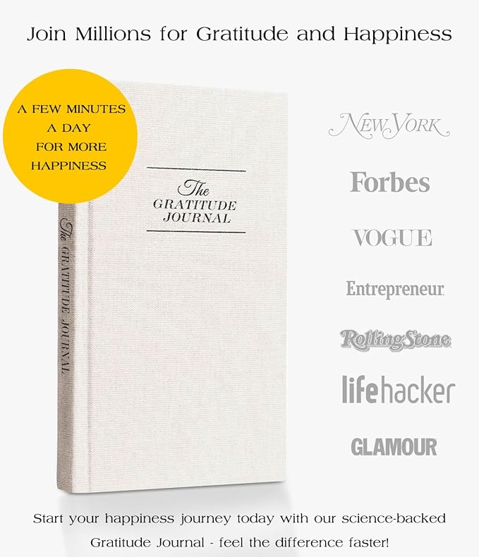 The Original Gratitude Journal - Daily Gratitude Practice with Inspiring Prompts & Quotes for Mindfulness, Reflection & Personal Growth 2026 - Wellness Journal for Men & Women