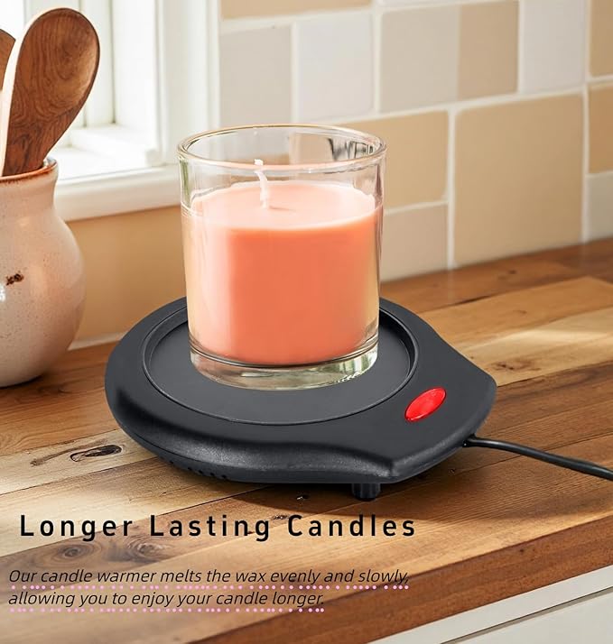 ASAWASA Candle Warmer for Large Jar, Coffee Mug Warmers, Safely Releases Scents Without a Flame, Melt The Candle Quickly, Enjoy Your Warm Coffee Tea. Gifts for Festival Birthday Women Men Mom Dad