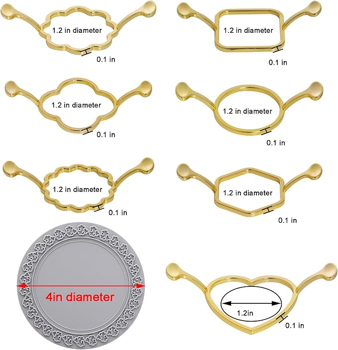 cnomg 7pcs Metal Wax Seal Molds Gold Wax Seal Mat Wax Seal Molds kit for Invitations Envelopes Gifts Wine Packaging
