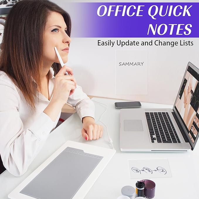 2 Pcs Dry Erase Board Sticker 8.3'' x 11.7'' Whiteboard Sticker Self-Stick Dry Erase Sheets Wallpaper Peel Stick New Stain Proof Dry Erase Stickers for Wall Desk Refrigerator Door Locker
