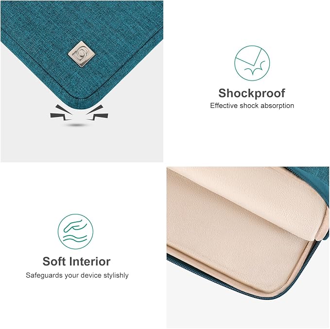 DOMISO 17 inch Laptop Sleeve Case Notebook Bag Protective Carrying Handbag for 17.3" Notebook/Dell Inspiron/MSI GS73VR Stealth Pro/IdeaPad 300 320 321/HP Envy/LG Gram 17"/ASUS ROG Strix GL702VS, Teal