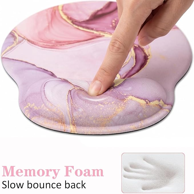 Lateefah Mouse Pad with Wrist Rest, 3-in-1 Gaming Mouse Pad and Keyboard Wrist Rest, Ergonomic Memory Foam Mousepad with Wrist Support for Keyboard and Mouse