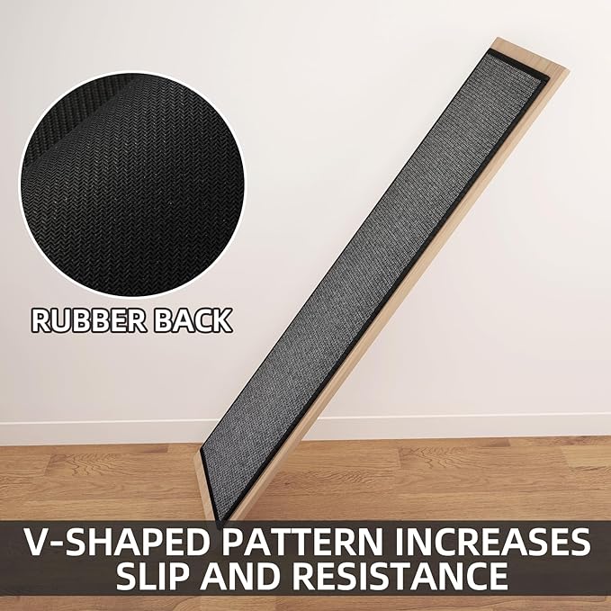 SUMLANS Kitchen Mat 1 PCS, Cushioned Non Slip Rugs for Kitchen Floor, Absorbent Runner Comfort Standing Mats Washable for Kitchen, Office, Home, 17.3"x47" (Black)