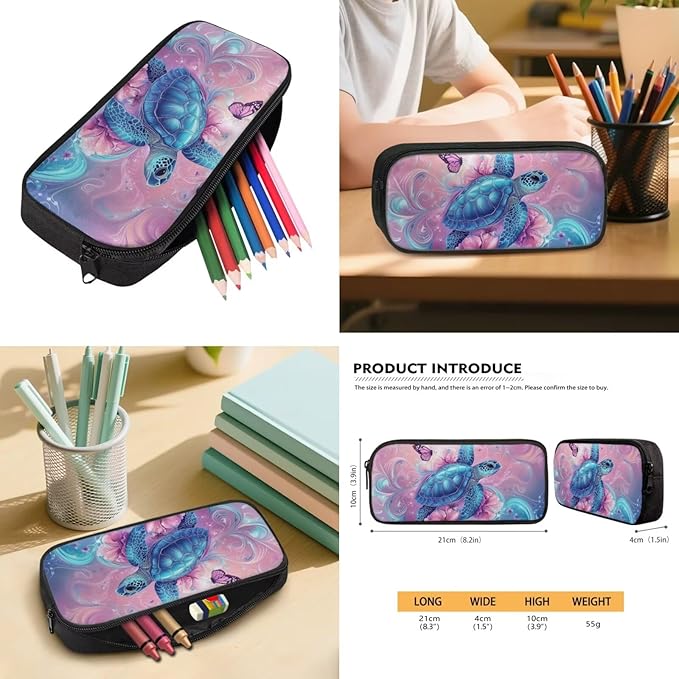 Sea Turtle Backpack and Lunch Box for School Boys Girls School Bag with Flap Zippered Pocket for Kindergarten Elementary Large 17 Inch Bookbags for Kids Back to School Supplies