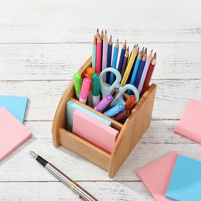 GALPADA Pen Holder Desk Organizer Desktop Storage Box for Pens Pencils Markers and Office Supplies 4.92 X 4.52 X 4.52 in Minimalist Design for Home Office and Classroom