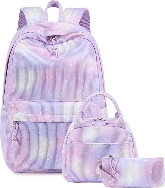 BTOOP School Backpacks for Teen Girls Bookbags Lightweight Kids Backpack School Bags Set with Lunch Box Pencil Case