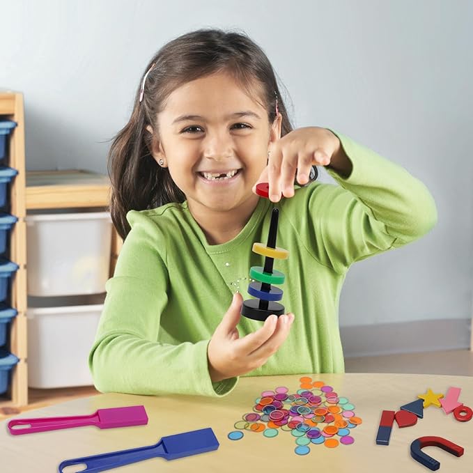 122 PCS Magnetic Science Kit for Kids - Magnetic Balls, Bingo Wands with Chips, DIY Magnet Toys for Kindergartners, Back to School Supplies, Educational Learning Activities for Classroom