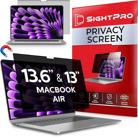 Magnetic Privacy Screen for MacBook Air 13 & 13.6 Inch (2022-2025, M2, M3, M4) Patented Removable Laptop Privacy Filter Shield and Protector