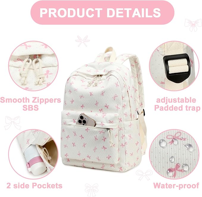 LEDAOU Backpack for Girls School Bag Kids Bookbag Teen Backpack Set Daypack with Lunch Bag and Pencil Case | Kids