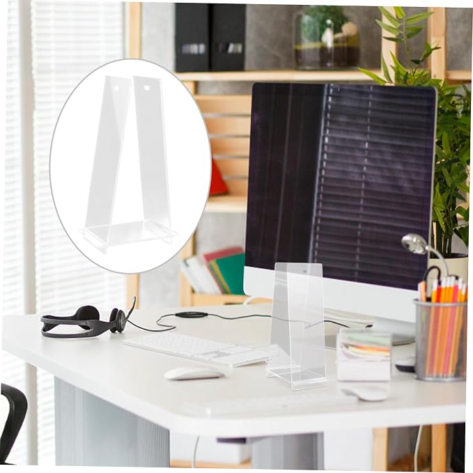 TEHAUX Transparent Acrylic Calendar Holder Minimalist Desk Calendar Stand for Office Home Decor and Stylish Flip Calendar Rack Stable Structure for Easy Display